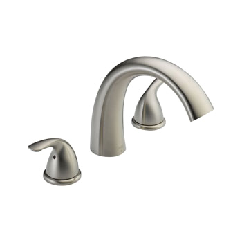 Delta T2705 SS Classic Two Handle Roman Tub Trim Stainless Steel