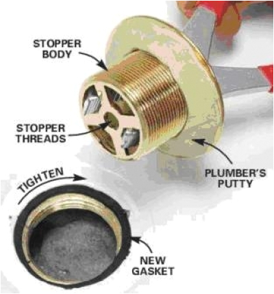 how to repalce bathtub or sink stoppers and spouts 2