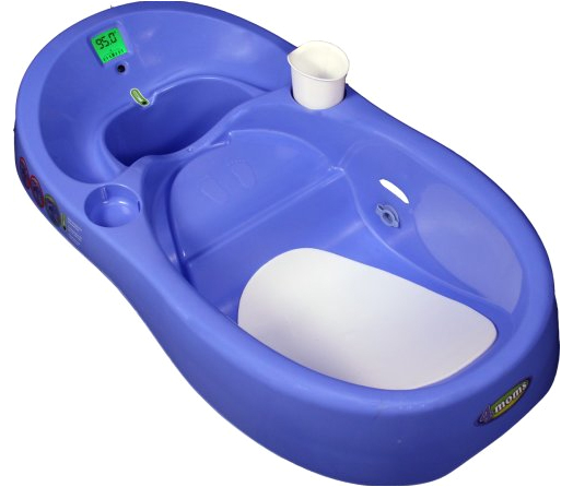 baby bath tub with integrated digital thermometer