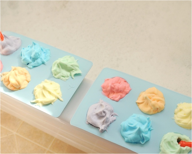 diy shaving cream bath paints