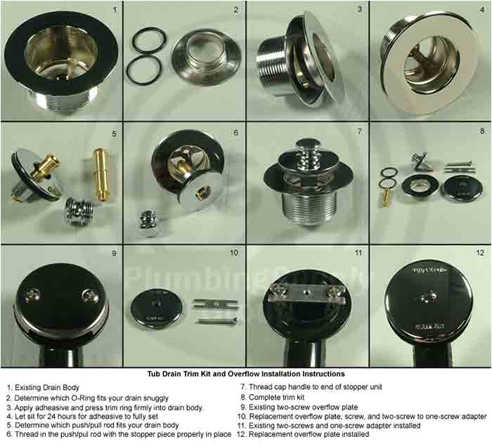 bathtub drain parts