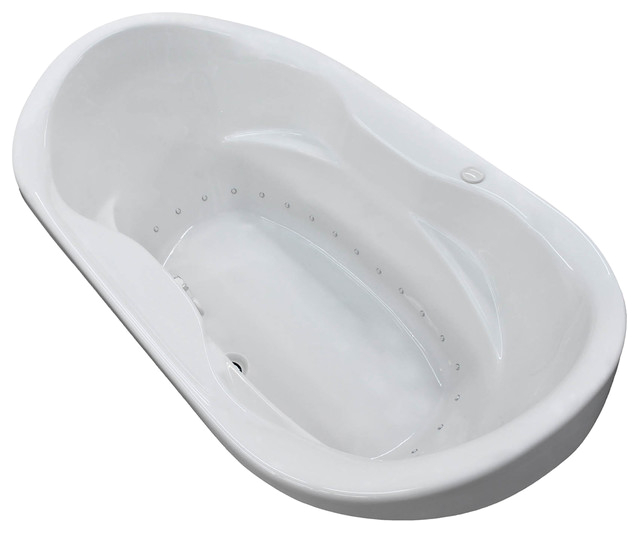 giotto 41 x 70 oval air jetted drop in bathtub with center drain left pump contemporary bathtubs