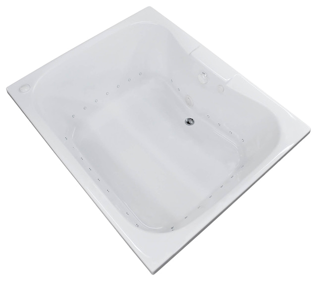 veronesse 48 x 60 rectangular air drop in bathtub w center drain left pump contemporary bathtubs