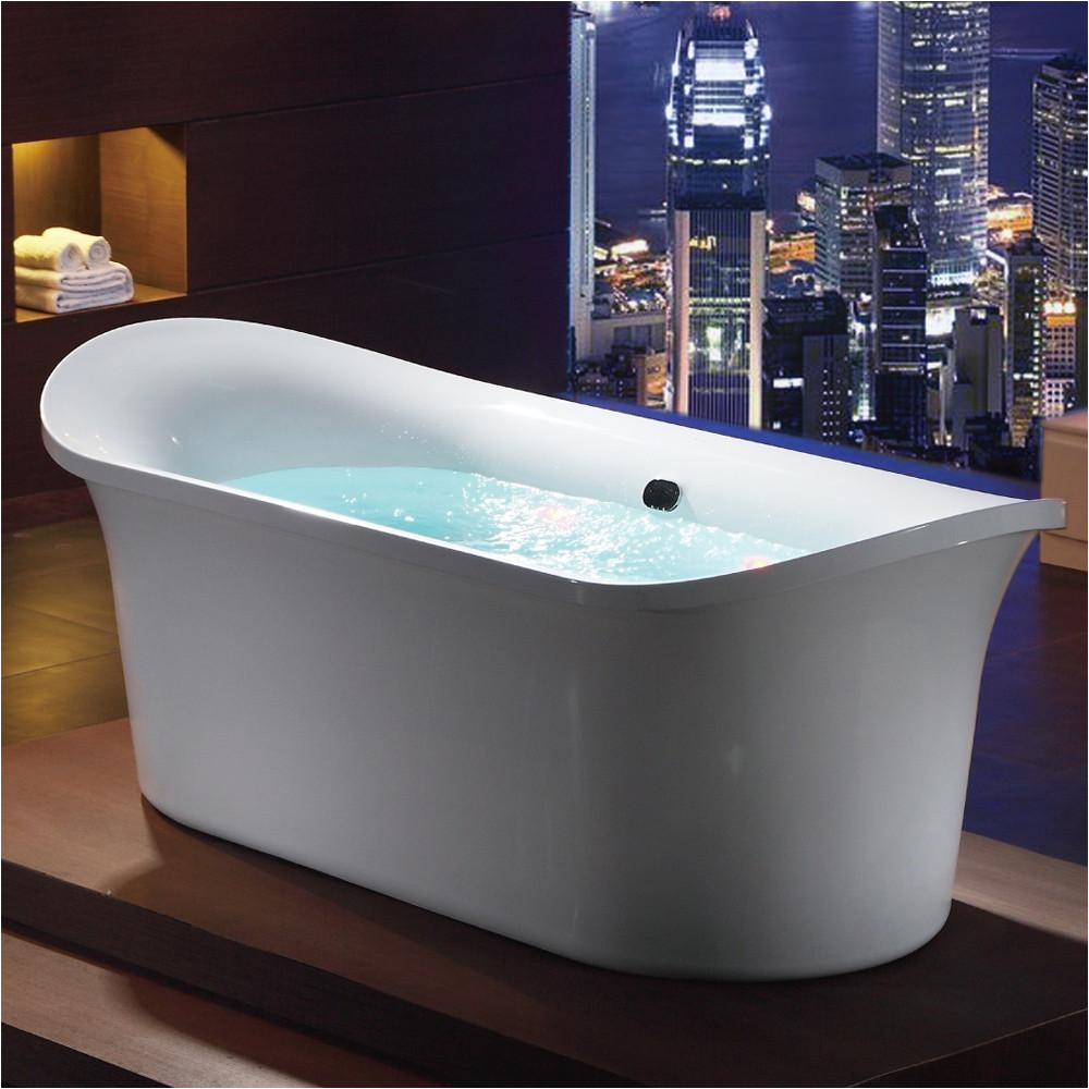 eago am1900 74 3 4 inch white free standing air bubble bathtub
