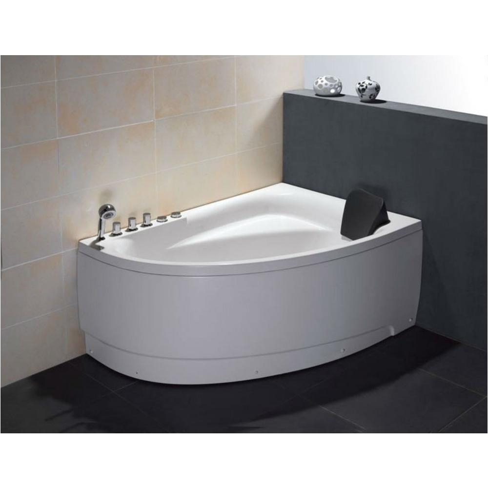 Ego Whirlpool Bathtub Eago 59 In Acrylic Left Drain Corner Apron Front