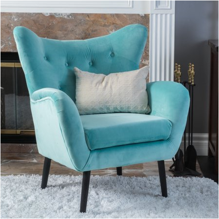 Electric Blue Accent Chair Noble House Simon Light Blue Arm Accent Chair Walmart