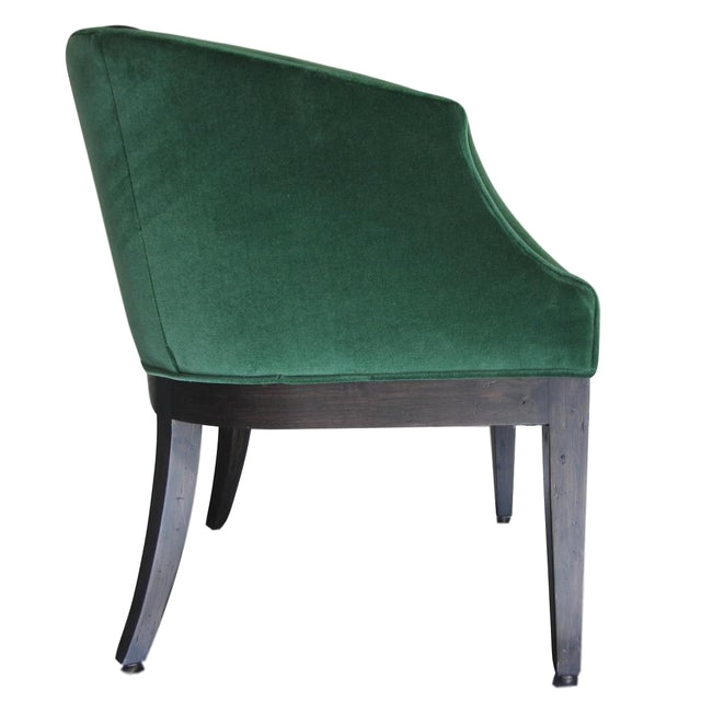 custom emerald green velvet club chair