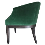 custom emerald green velvet club chair