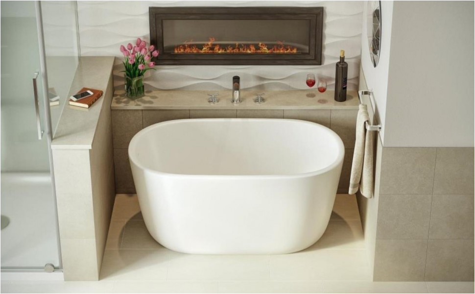 aquatica lullaby nano wht small freestanding solid surface bathtub