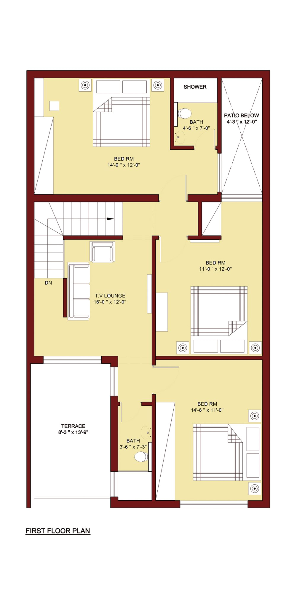 100 sq m home plan 5 marla