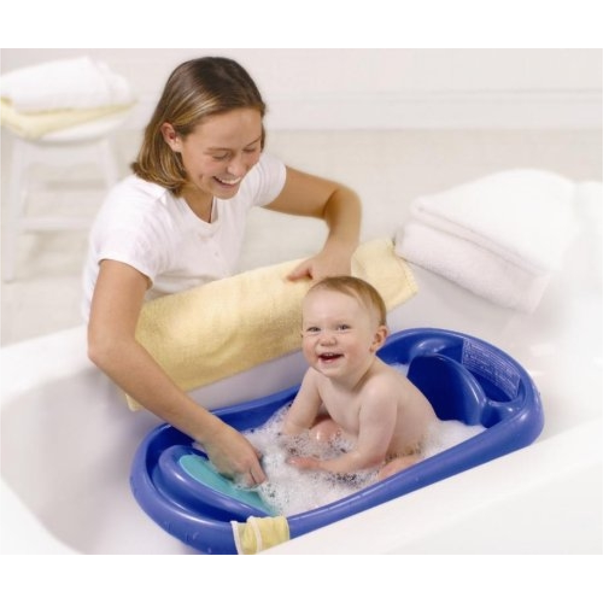 the first years fort deluxe bath w sling blue