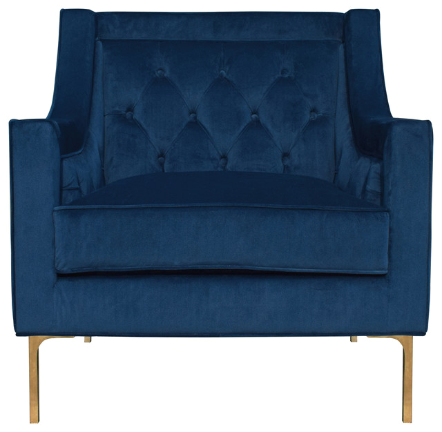 nolan navy blue club chair by kosas home contemporary armchairs and accent chairs