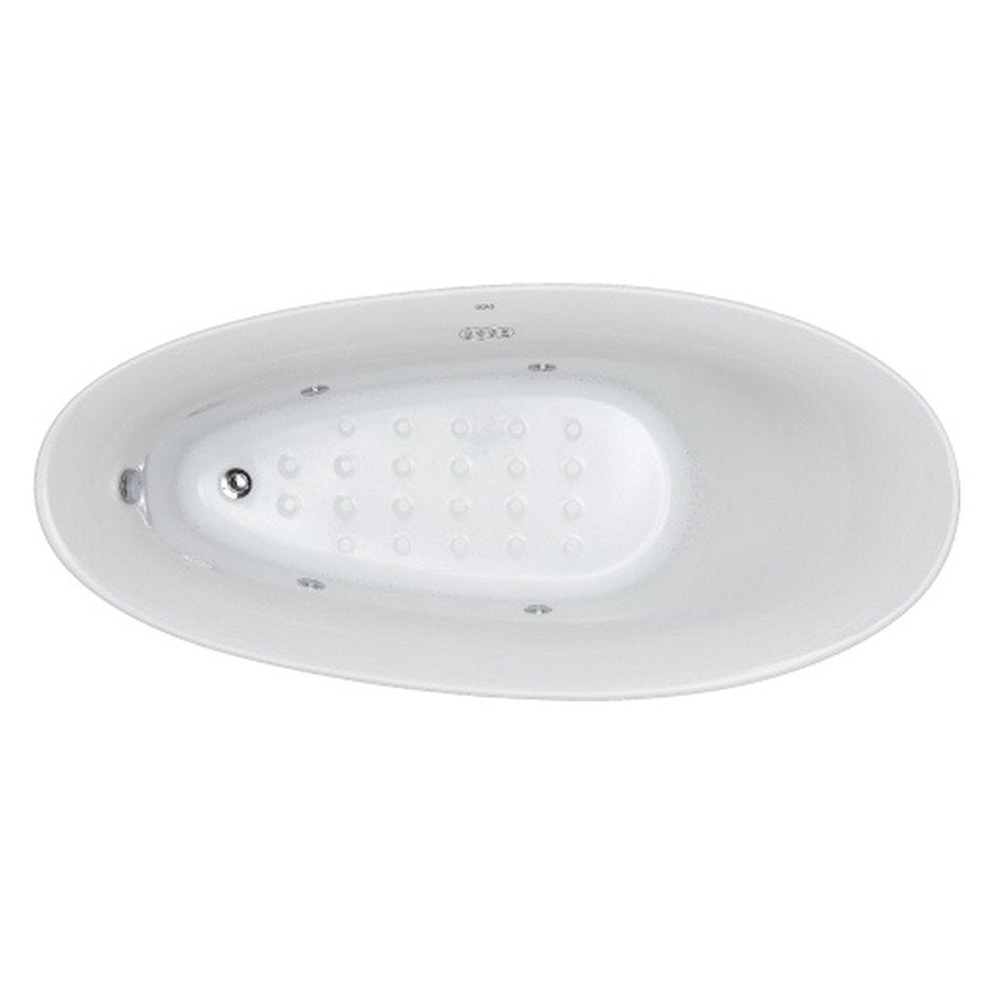 new eago 6 foot white free standing air bubble bathtub