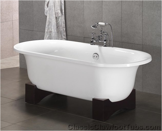 67 acrylic double ended clawfoot tub