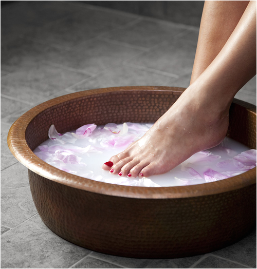 spa bowl ped20 large spa foot soak hammered copper pedicure bowl