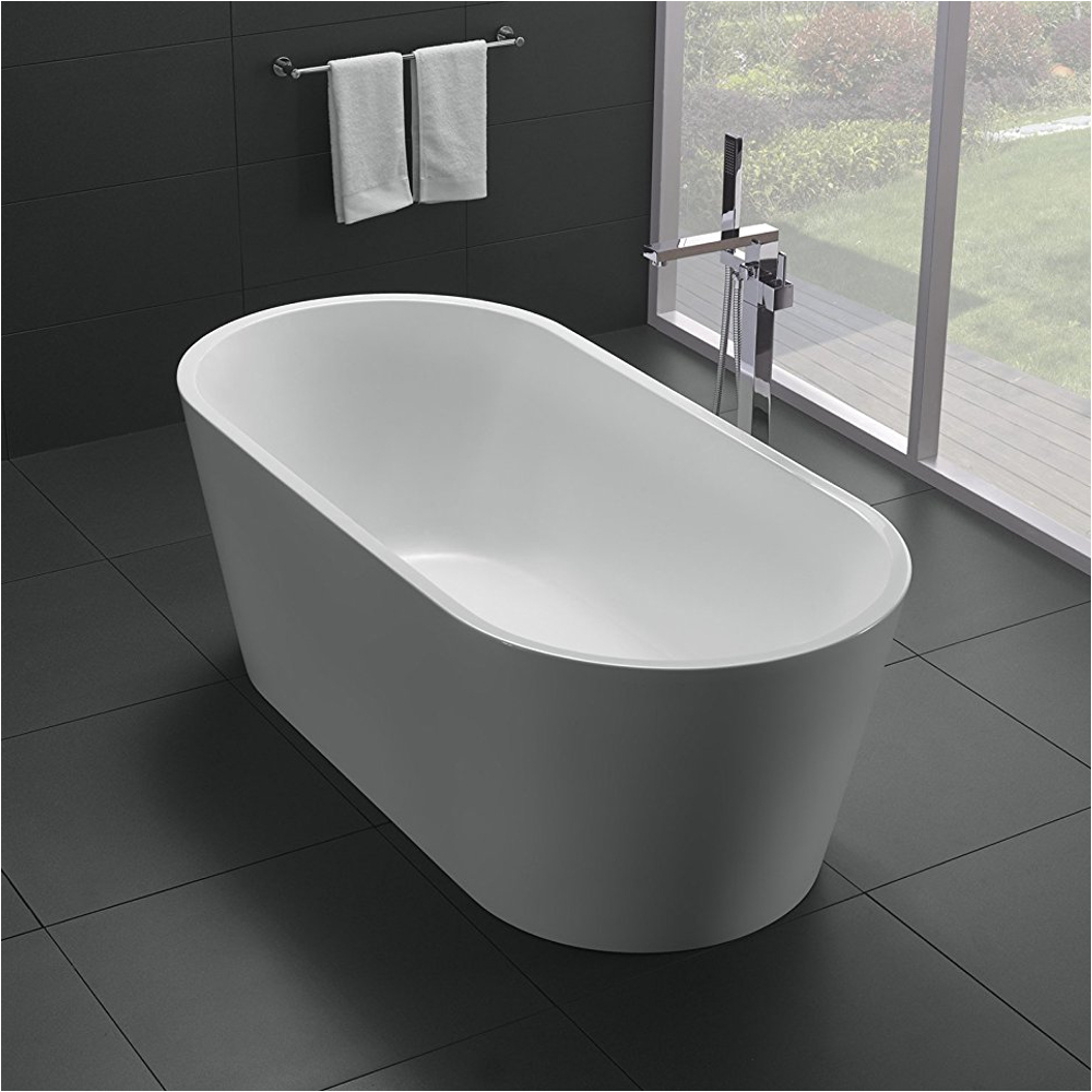 eviva alexa 60 white acrylic free standing bathtub