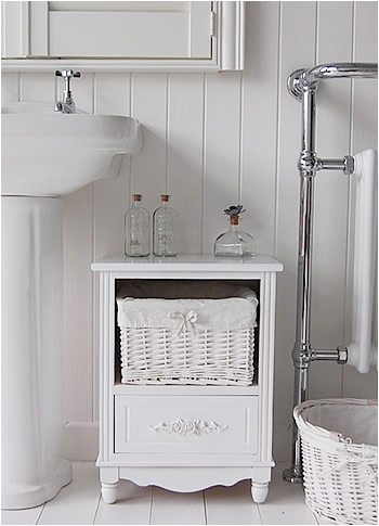 rose 1 free standing white cabinet