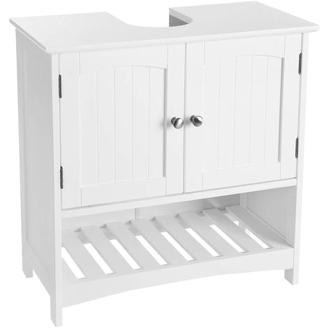 under sink bathroom cabinet with open storage partment free standing country style wooden storage cabinet cupboard white 60 x 30 x 60cm w x d x h bbc03wt