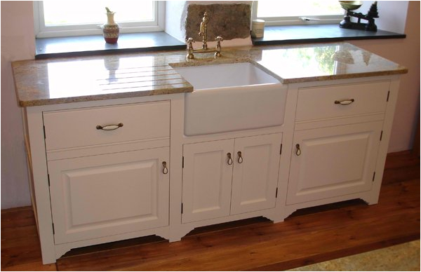 wooden free standing kitchen sink