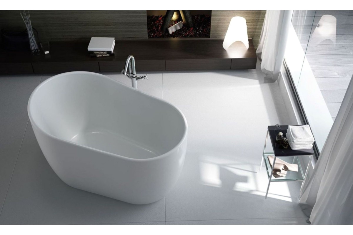 Unique 1400MM Otter Thin Edge Bathroom Oval Freestanding Acrylic BathTub