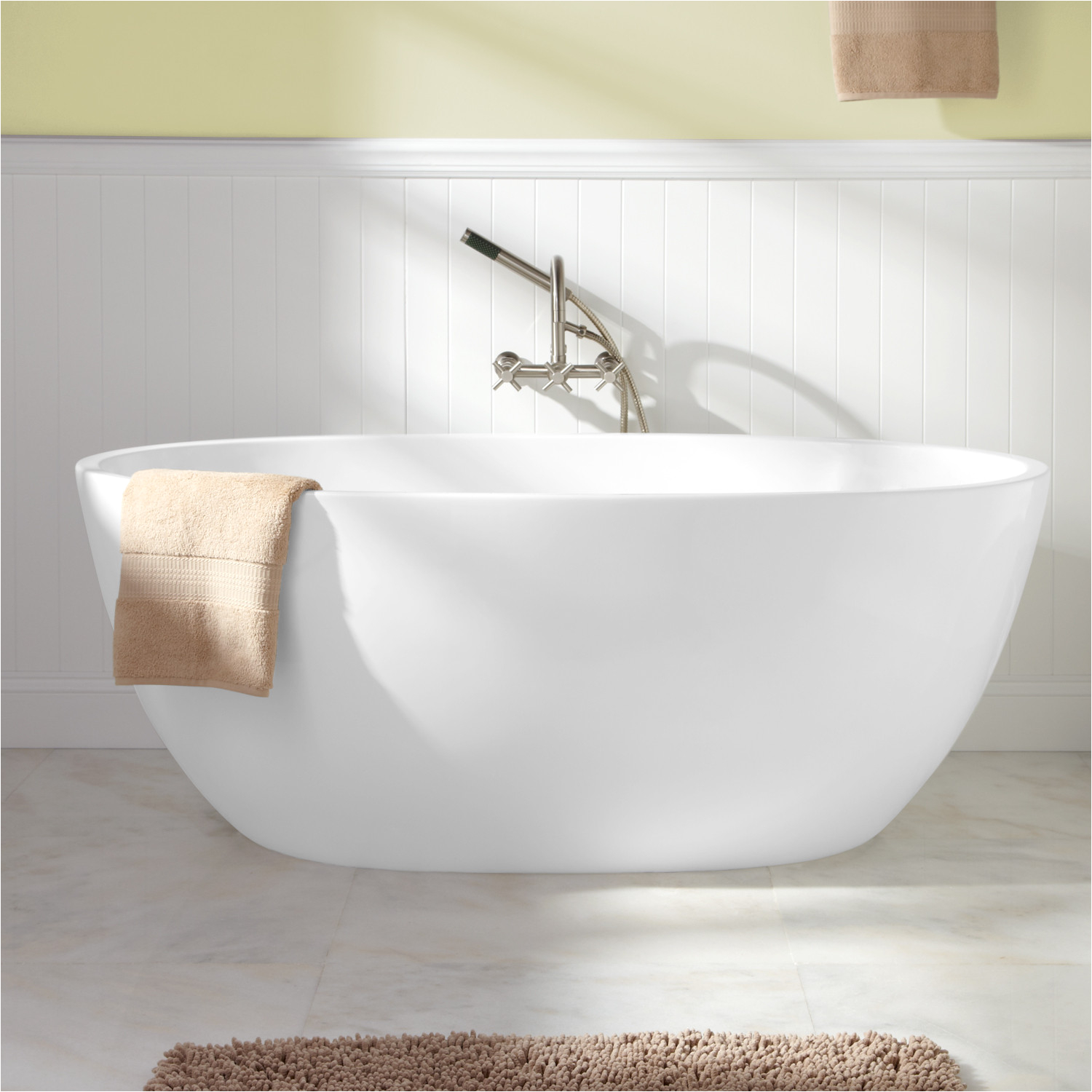 Freestanding Bathtub 59 Inch 59" Keren Acrylic Freestanding Tub Bathroom