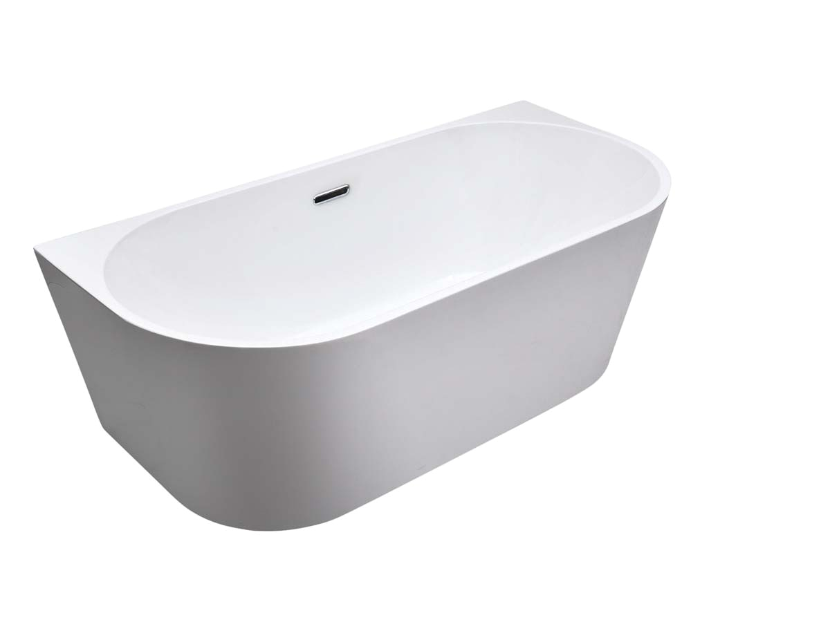 ellwood freestanding back to wall acrylic bath