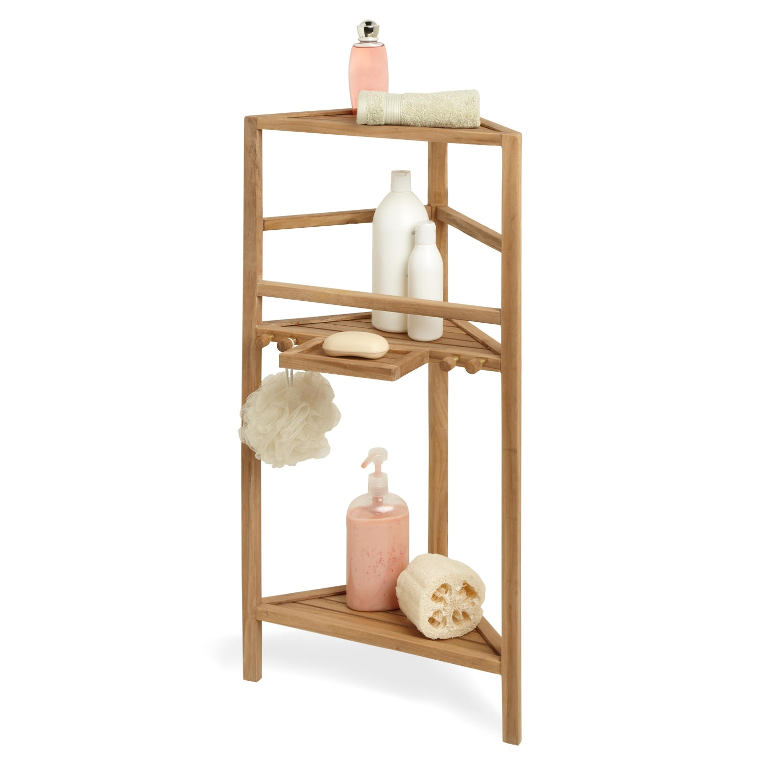 simple design free standing shower caddy for your bathroom accessories