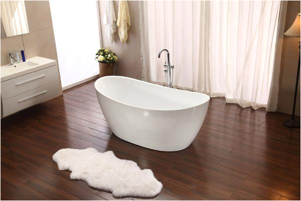 Freestanding Bathtub Clearance Modern Pedestal Style soaking Bathtub Tub W Floor