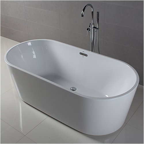 ferdy bathroom freestanding acrylic soaking bathtub white color