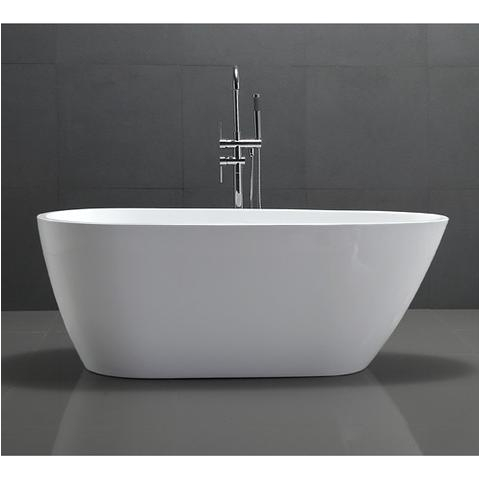 68 white acrylic tub no faucet