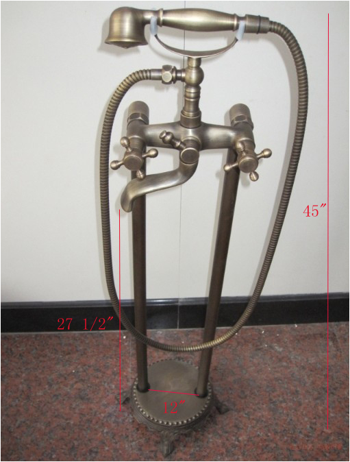 bathroom free standing floor mounted bathtub faucet antique shower set mixer taptelephone shower hand sprayer p