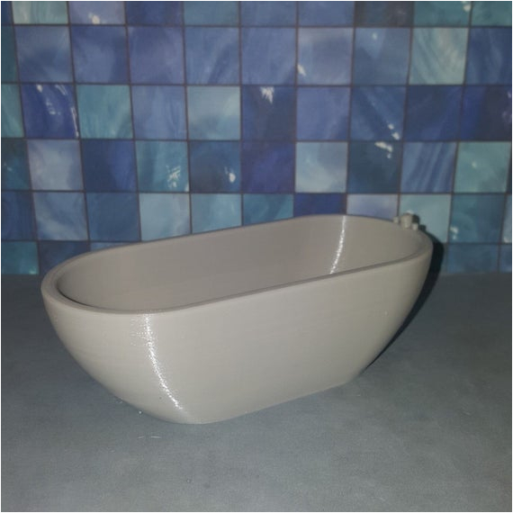 Freestanding Bathtub Grey 1 12 Scale Modern Lamone Grey Freestanding Bathtub