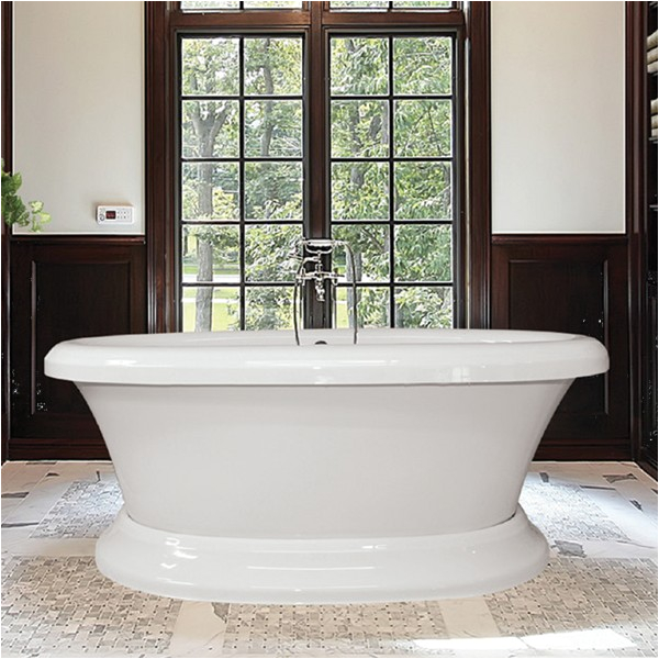 Freestanding Bathtub Hydro Bello Pedestal Freestanding soaking or Air Tub