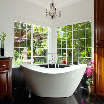 Freestanding Bathtub In Corner Bathroom Corner Tub Under Windows Pictures Decorations