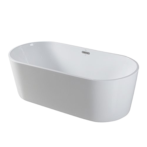 ferdy bathroom freestanding acrylic soaking bathtub white color