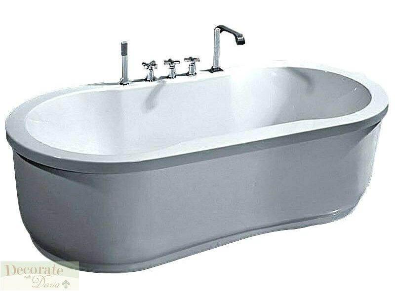 Freestanding Bathtub with Air Jets Bathtub Freestanding Whirlpool Jetted Hydrotherapy Massage
