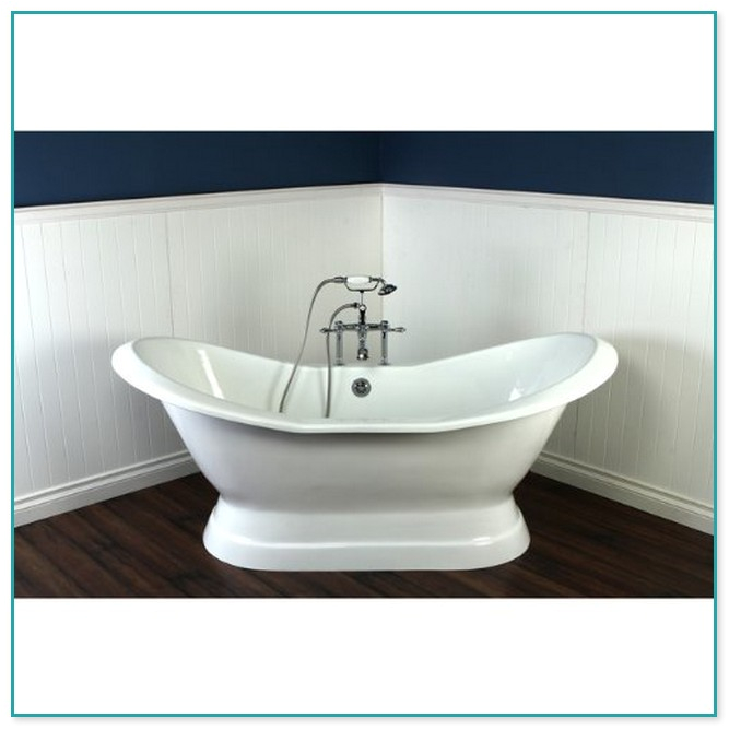 freestanding tub with deck mount faucet