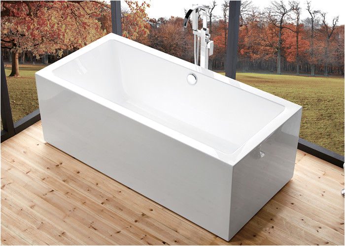 Freestanding Bathtub with End Drain Wide 60 Inch Freestanding Bathtub Rectangular