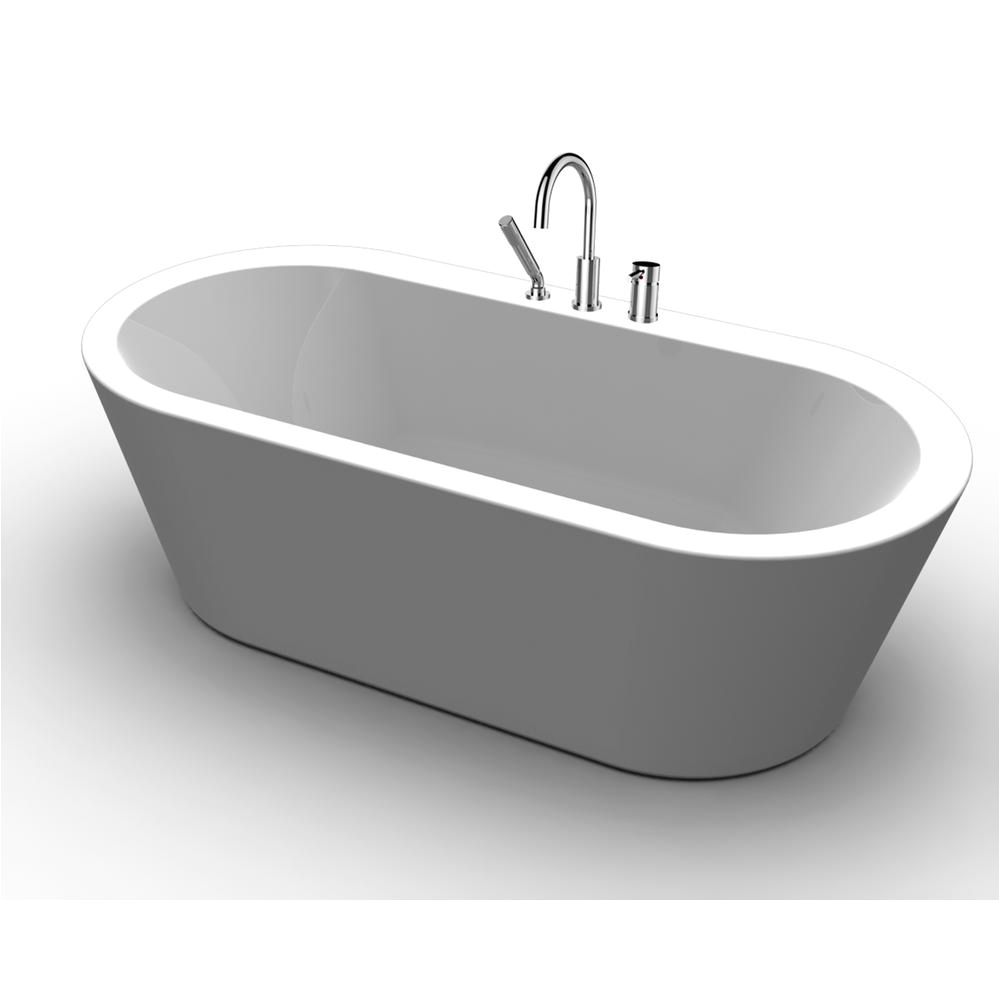 Freestanding Bathtub with Faucet Deck Renwil Dexter 71 In Acrylic Freestanding Flatbottom Non
