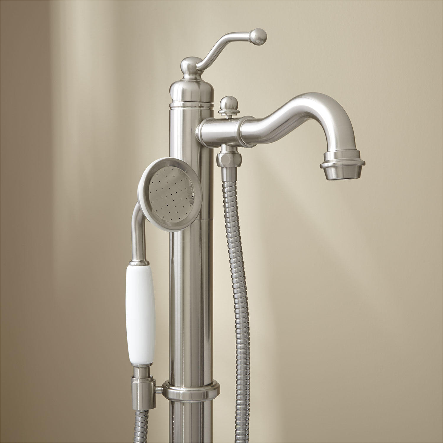 leta freestanding tub faucet with hand shower