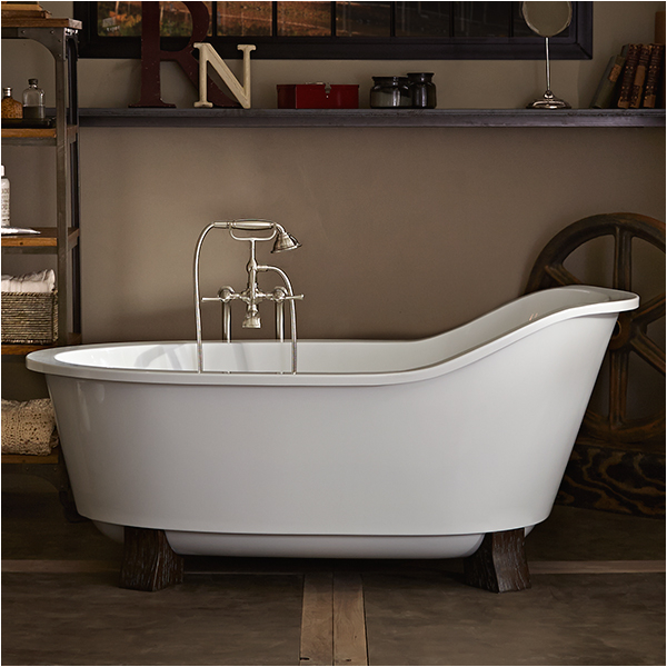 oak hill freestanding soaking tub with feet