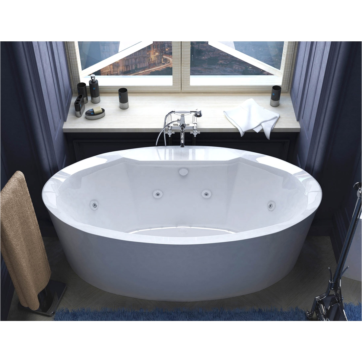 34 x 68 oval bathtub