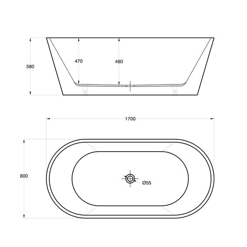 Freestanding Bathtubs Dimensions Vu816bw – Black & White Free Standing Bath Tub – Menai