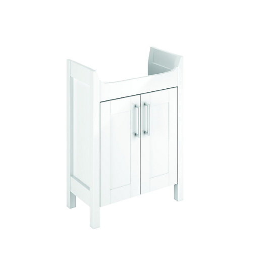 Freestanding Gloss Bathroom Cabinets Wickes Frontera White Gloss Freestanding Vanity Unit