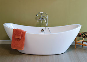 freestanding tub with deck mount faucet