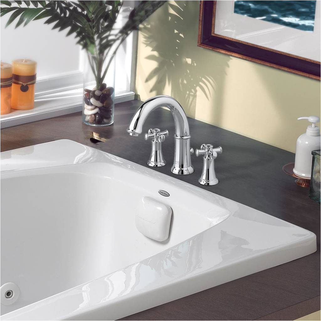 Freestanding Tub Faucet Deck Mount Portsmouth Deck Mounted Bathtub Faucet with Cross Handles