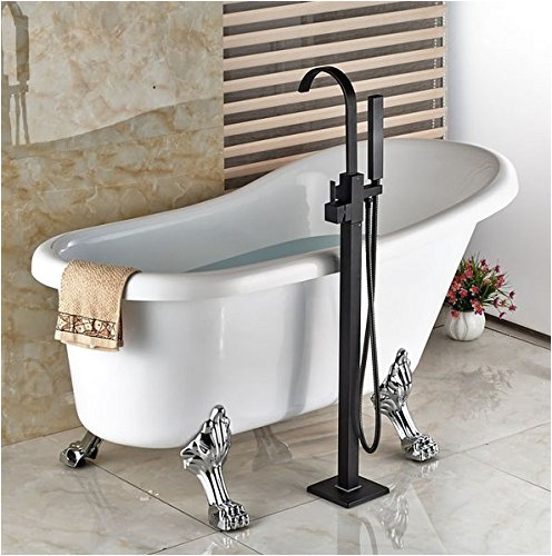 gowe modern freestanding bathtub faucet tub filler oil rubbed bronze floor mount with handshower p