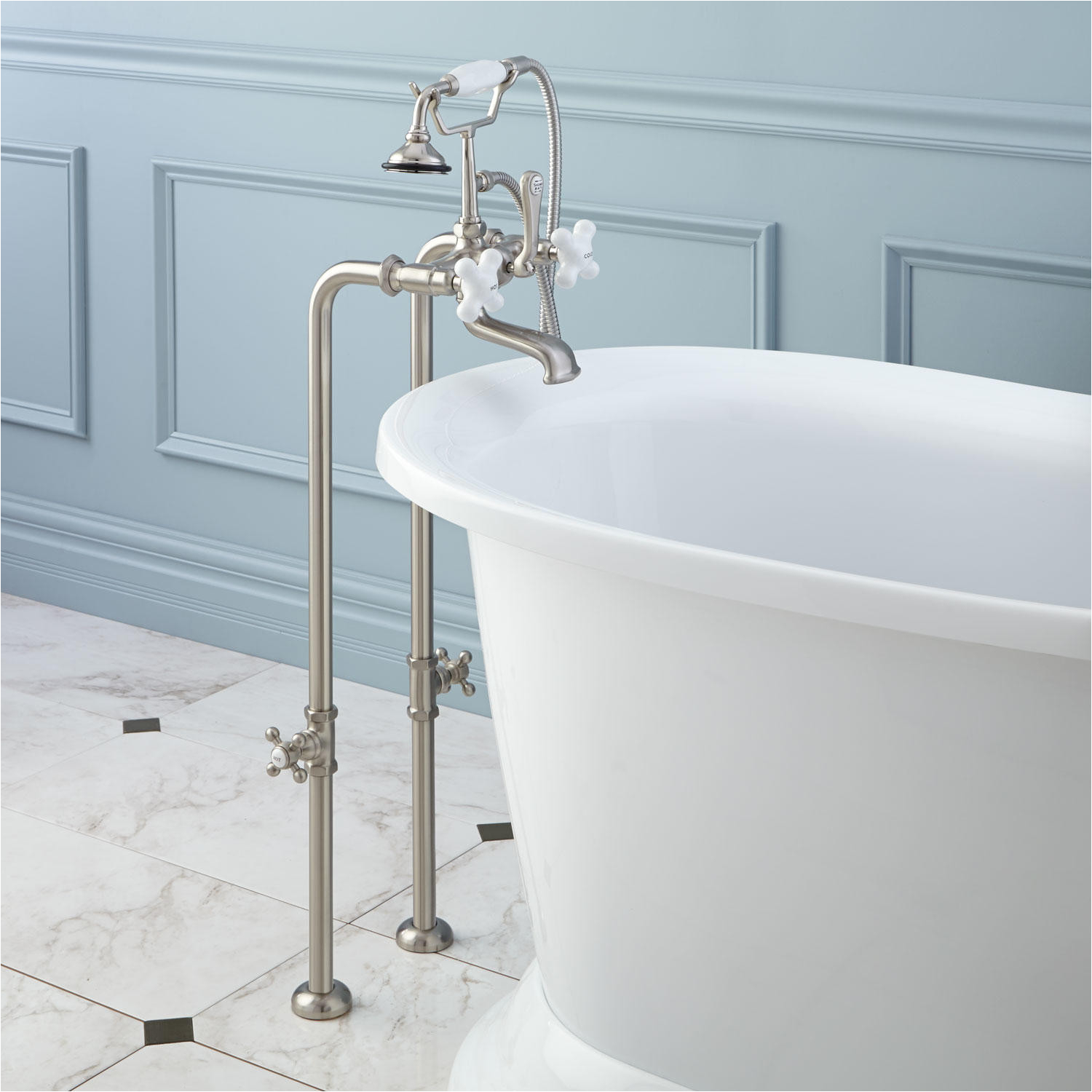Freestanding Tub Faucet Parts Freestanding Telephone Tub Faucet Supplies and Valves