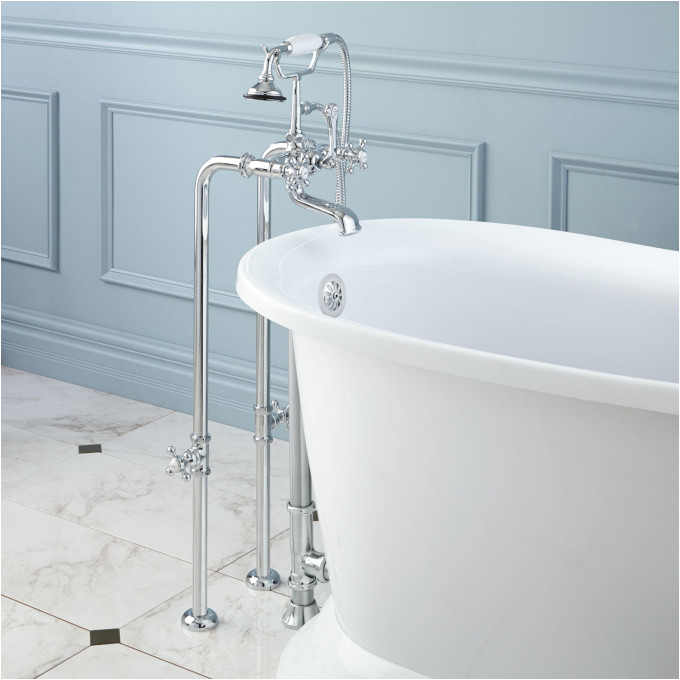 freestanding telephone tub faucet supplies valves drain contemporary cross handles