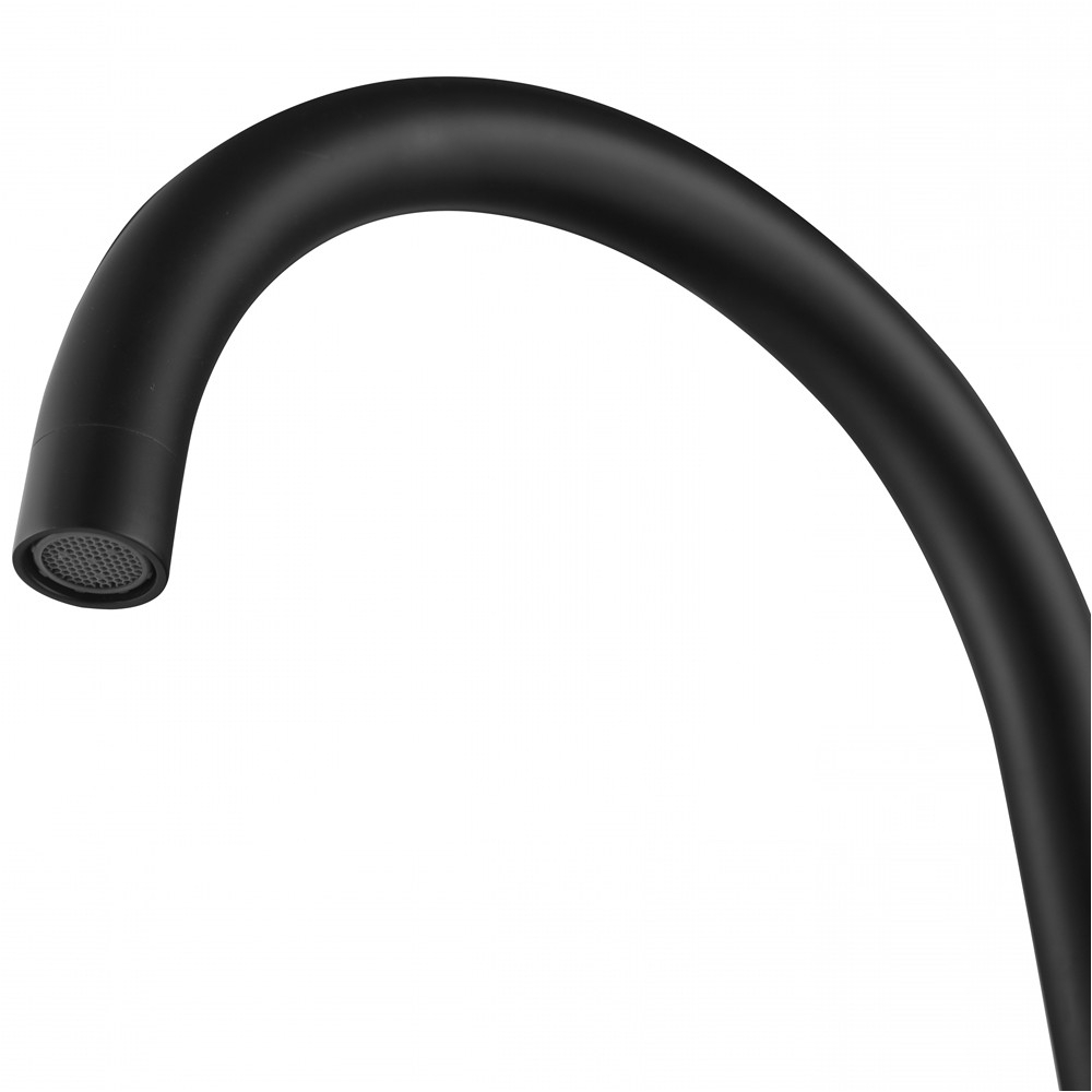 Freestanding Tub Faucets Black Brewst Modern Style Matte Black Single Lever Freestanding